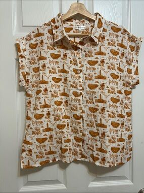 Stewart Simmons Texas Longhorns Button Up Shirt M